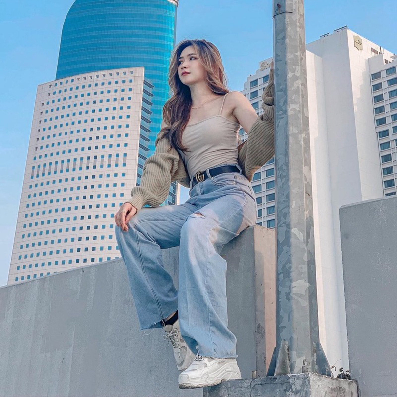 JOLLIE CROP TOP SWEATER CARDIGAN OVERSIZE LONGSLEEVE BALONI PREMIUM - SWEATER SOFT KNIT BASIC KOREA - ATASAN TANGAN PANJANG - HIJAB FRIENDLY - TOP RAJUT ATASAN WANITA - HADIAH / KADO ULTAH CEWEK