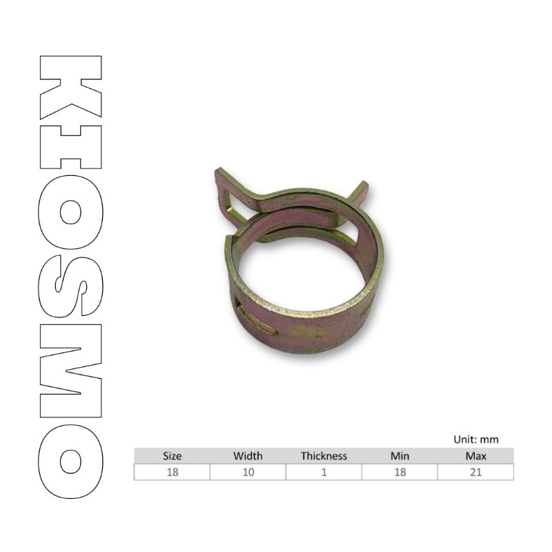 5pcs Klip Penjepit - Spring Hose Clamp - Klem Selang Jepit Pegas 18mm