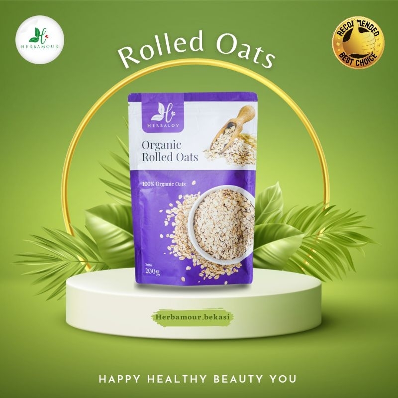 

ORGANIC ROLLED OATS HERBALOV UNTUK SARAPAN, DIET TINGGI NUTRISI, RENDAH KALORI