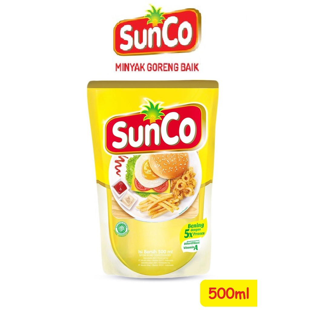 

Sunco Sun Co Minyak Goreng Kemasan 500 ml Pouch