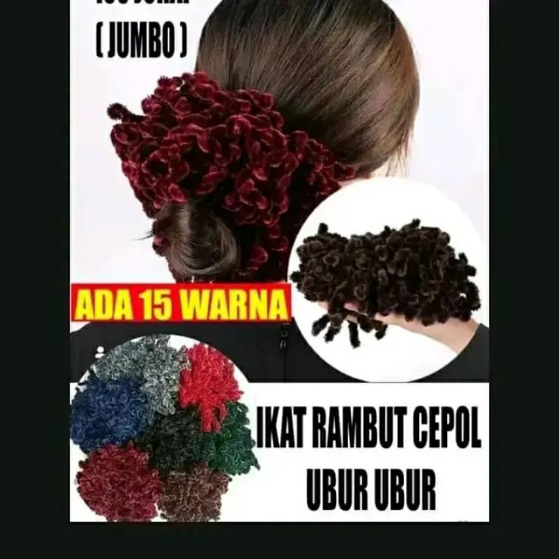 Scrunchie Ubur-ubur / Ikat Rambut Gurita Jumbo Cepol Kuncir Cendol