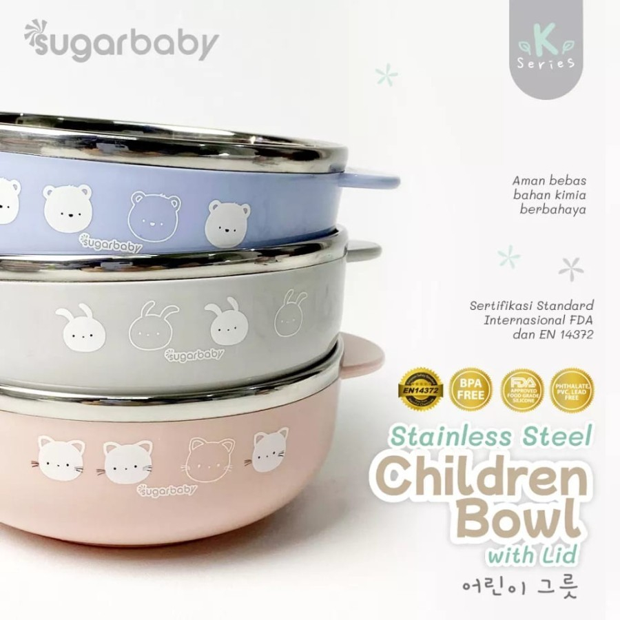 Sugar Baby Stainless Steel Children Bowl K-Series/Sugarbaby Mangkok