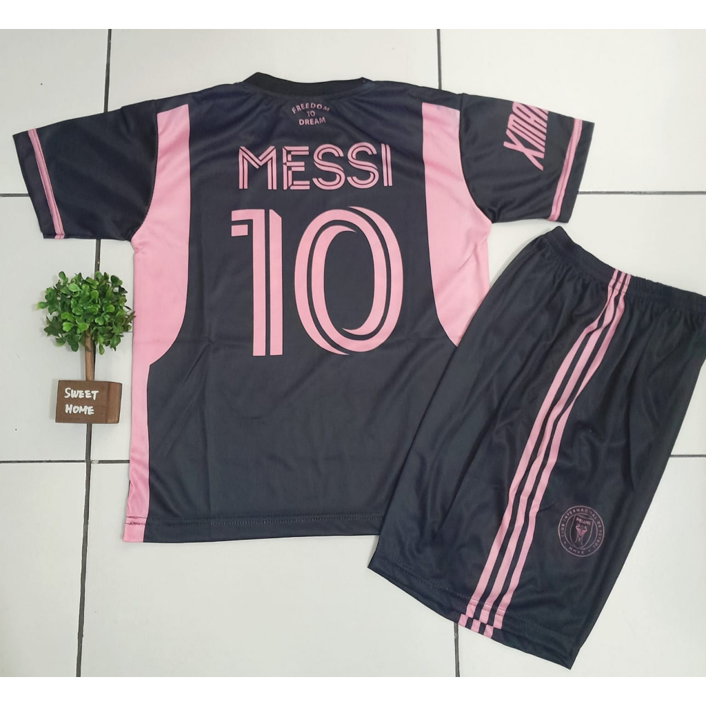 JERSEY BOLA SETELAN ANAK MESSI TERBARU KLUB INTER MIAMI