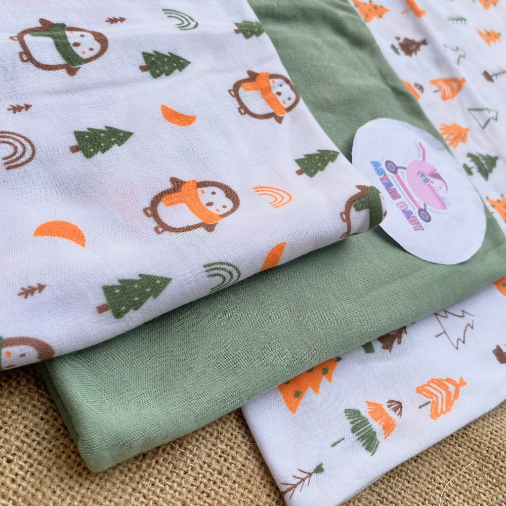 PROMO 7.7 3 PCS Bedong Bayi Pernel Bayi Alas Ompol Bayi Alas Tidur Bayi Selimut Bayi Pernel Warna ASYAM BABY