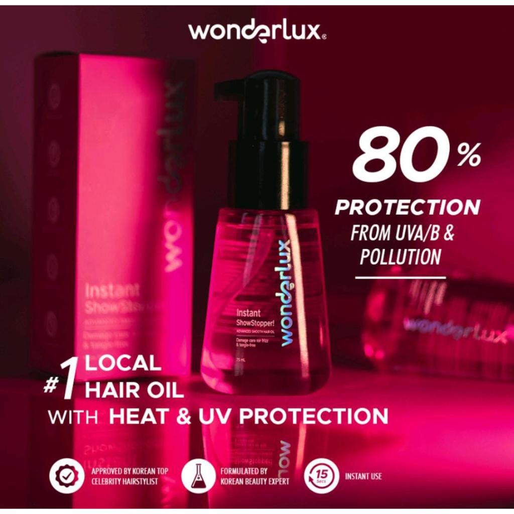 Wonderlux X Azarine Hair Oil Serum 75ml Vitamin Rambut
