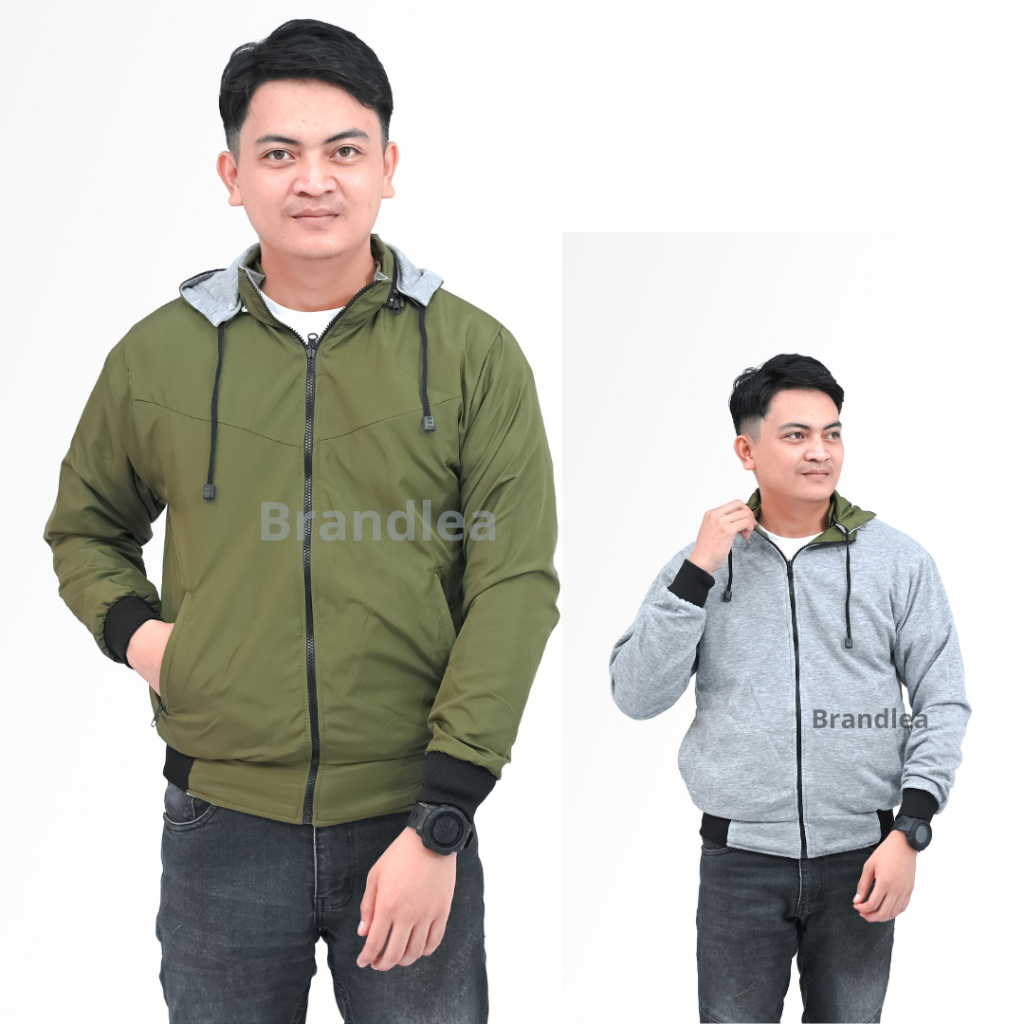 Jaket Bolak Balik 2 In 1 Jaket Motor BB Parasut Pria Jaket Parasut Premium