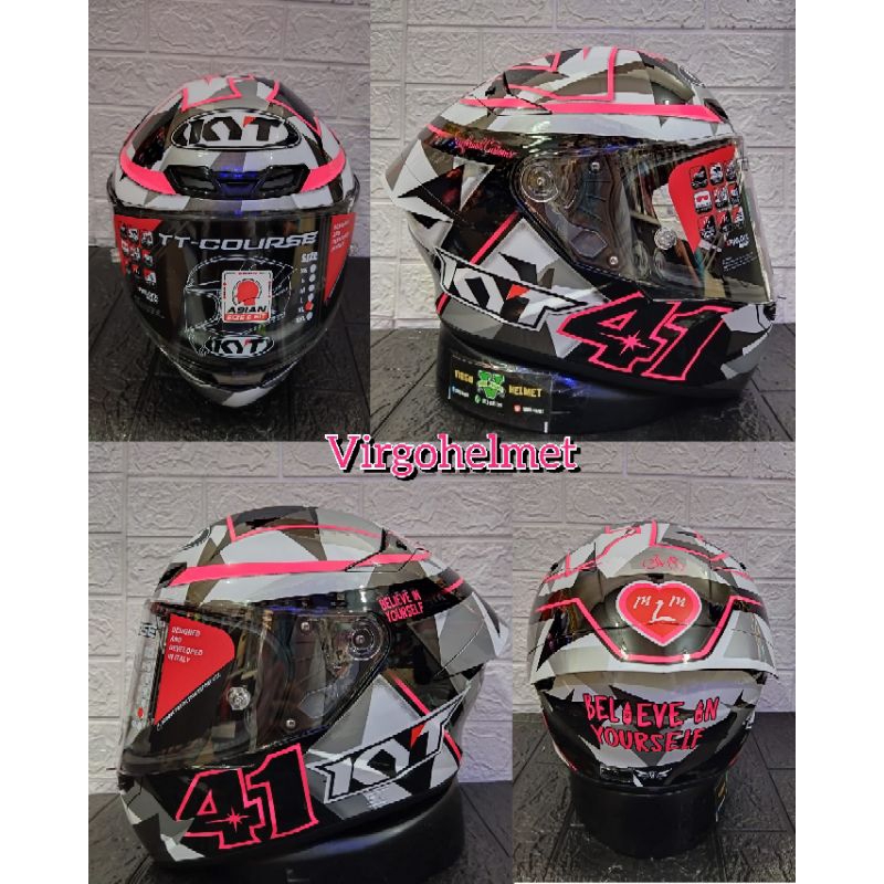 HELM KYT TT-COURSE REPAINT ESPARGARO 2018