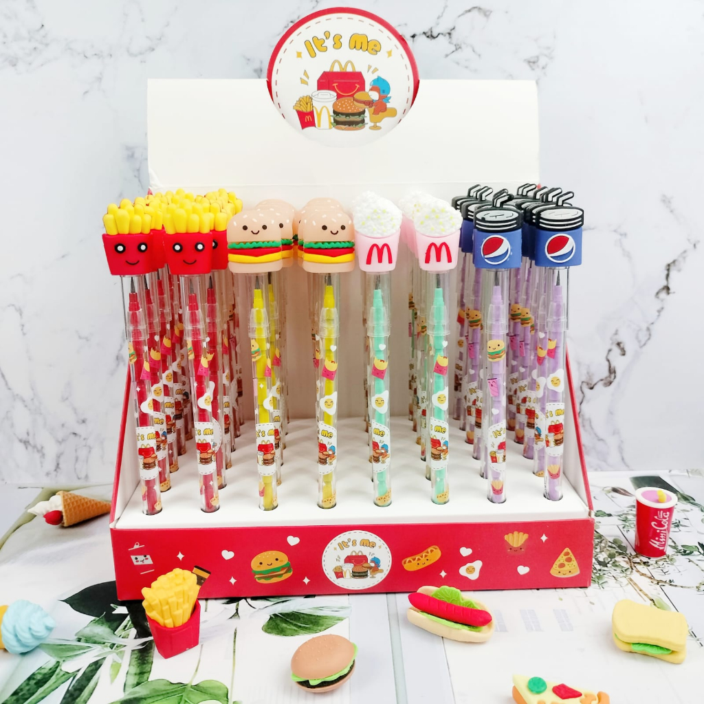 

Pensil Susun motif MCD Burger Kentang Versi 2 / Pensil Sambung Makanan Favorit Anak / Pensil Susun Foodis Kekinian Best Seller bisa COD