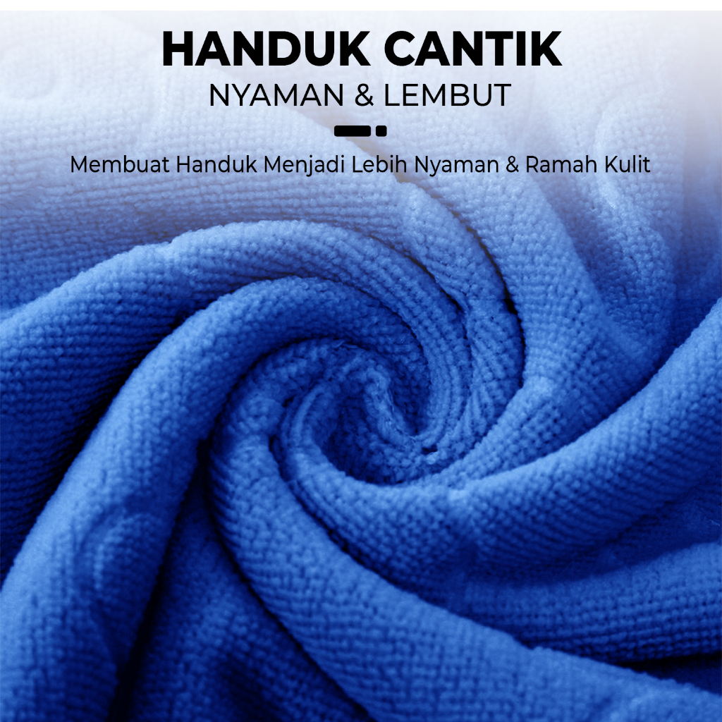 Handuk Mandi Jumbo Embos Bunga Ukuran 70x140cm Anak Dewasa Pria Wanita Bahan Polyester Lembut Tebal Premium Peralatan Rumah Tangga Perlengkapan Mandi Import - H13 - 88Blanketstore