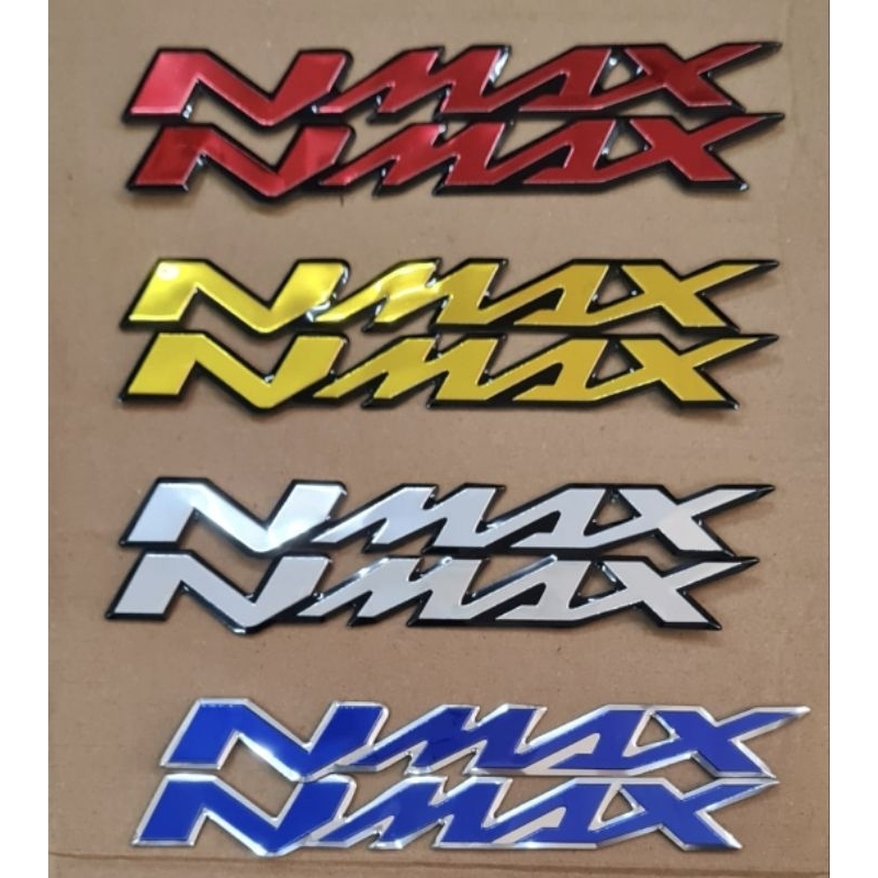 Sticker Emblem NMax timbul mirror 3d isi 2pcs