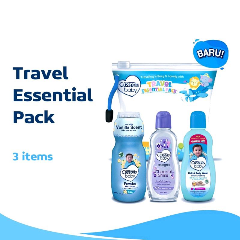 CUSSONS BABY TRAVEL ESSENTIAL PACK (3 ITEMS)