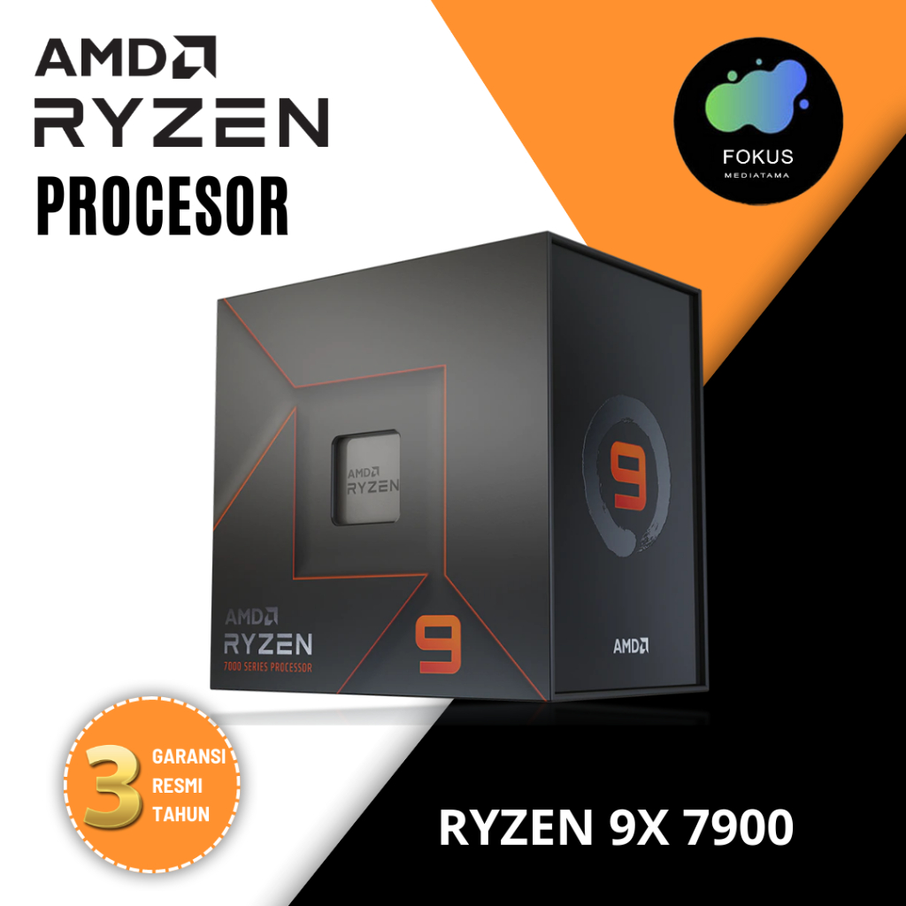 AMD Ryzen 9 7900X 4.7Ghz Up To 5.6Ghz Cache 64MB AM5 [Box] - 12 Core
