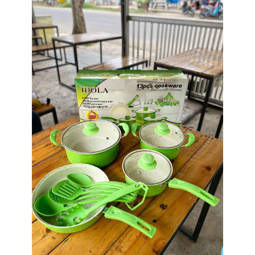 Panci set marble coating set /cookware set marble/panci set idola/alat masak set/