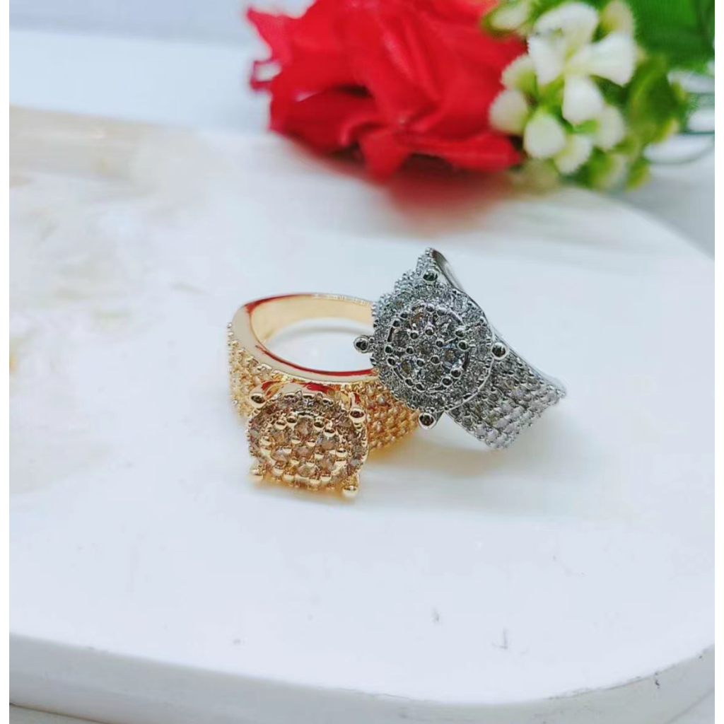 Cincin Xuping Permata Lapis Emas Perhiasan Fashion R641 R642