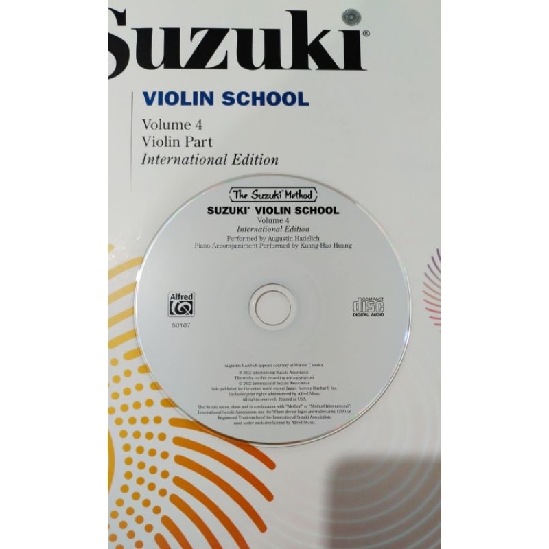 Buku biola Suzuki violin school volume 4 / buku original Suzuki 4 dilengkapi dengan CD