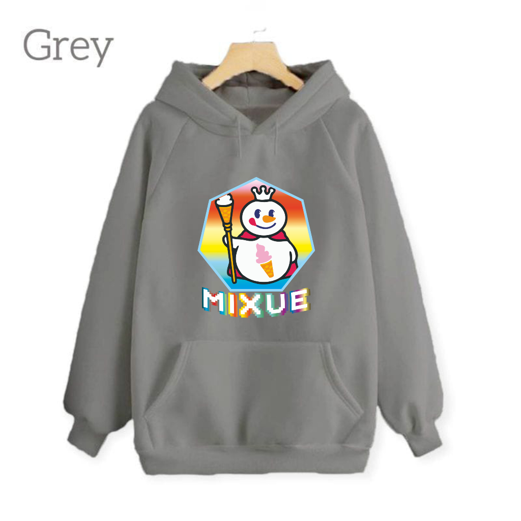 Sweater Hoodie Anak Cewek Cowok Mixue Pelangi