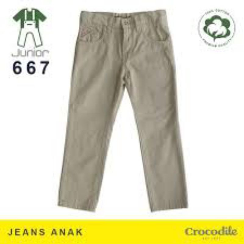 Crocodile Kids DNIM Khaki - Celana Jeans Anak Junior Panjang