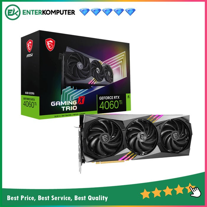 MSI GeForce RTX 4060 Ti 8GB GDDR6 - Gaming X TRIO 8G