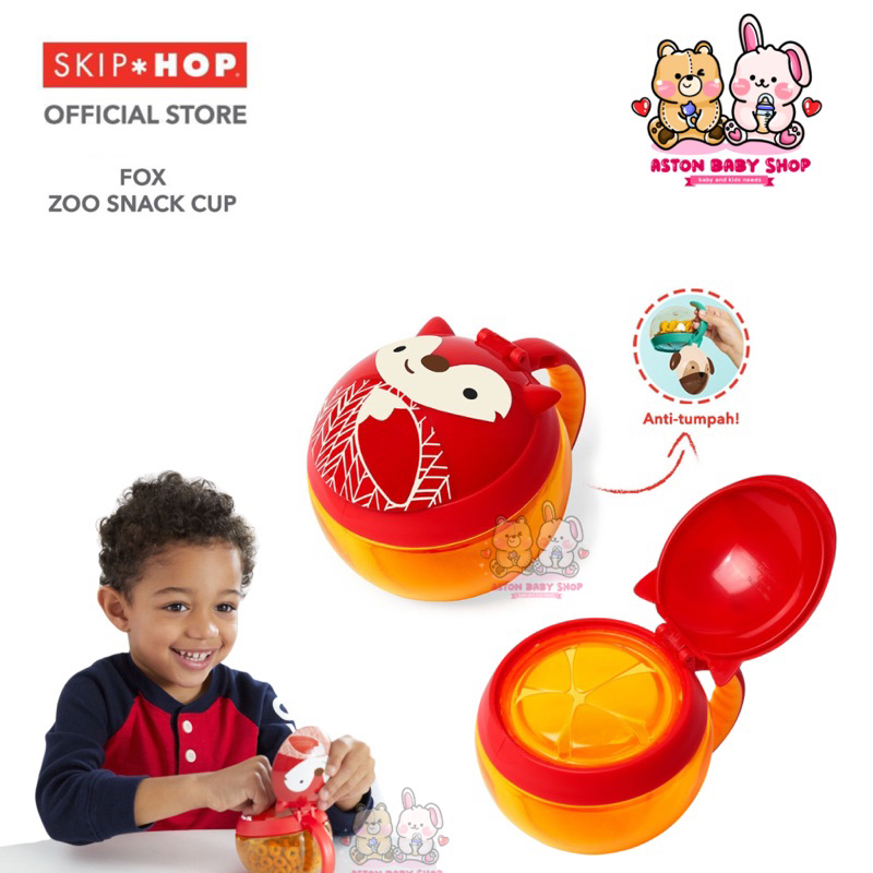 Skiphop Zoo Snack Cup Wadah Snack Anti Tumpah Kotak Snack