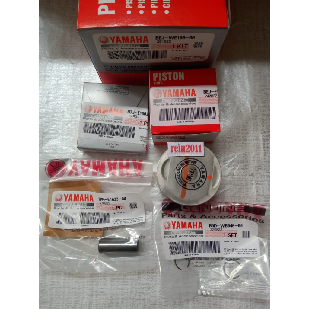 SEHER PISTON KIT OS STANDAR FAZZIO FAZIO GRAND FILANO ASLI ORI YAMAHA BEJ WE160 00
