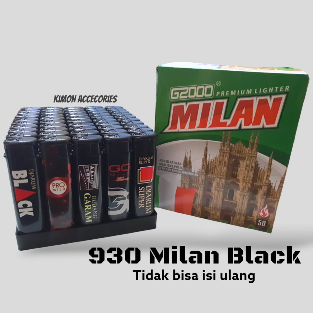 KOREK API G2000 930 MILAN KOREK API BARA MOTIF ROKOK ISI ULANG SNI