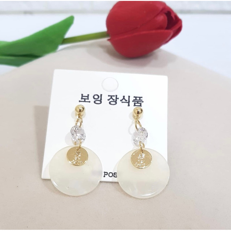 Anting gantung wanita panjang korea premium