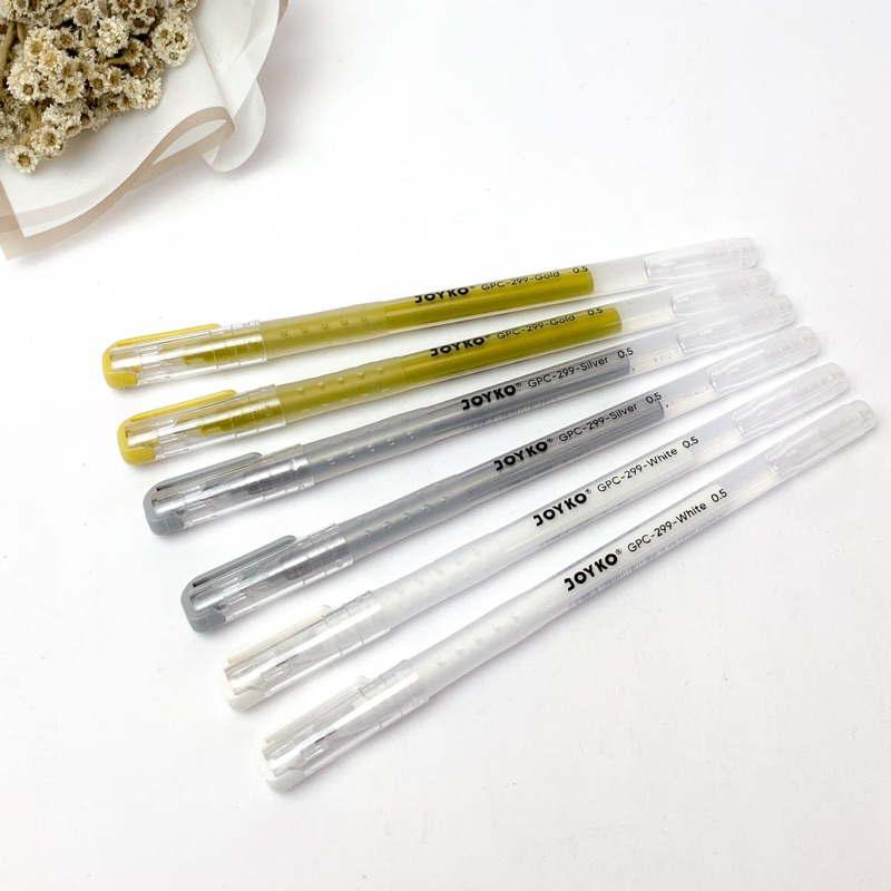 

Joyko Color Gel Pen GPC-299 Gold , Silver , White / Color Gel Pen / Pulpen Bolpen Gel Pen Color 0.5mm Murah Berkualitas