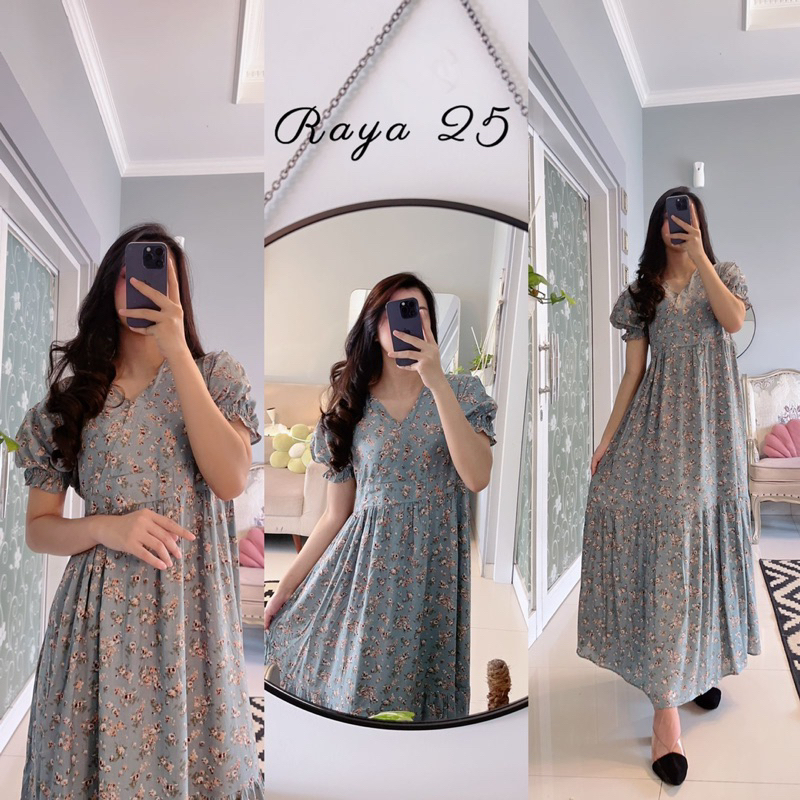 Daster Arab FAIRUZ RAYA Maxi Dress Kimono Rayon Premium Bumil Busui nyaman