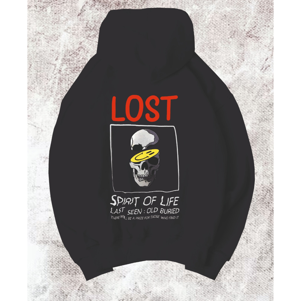 HOODIE OVERSIZE UNISEX LOST OF SPIRIT // HOODIE FLEECE TEBAL LEMBUT TERBARU