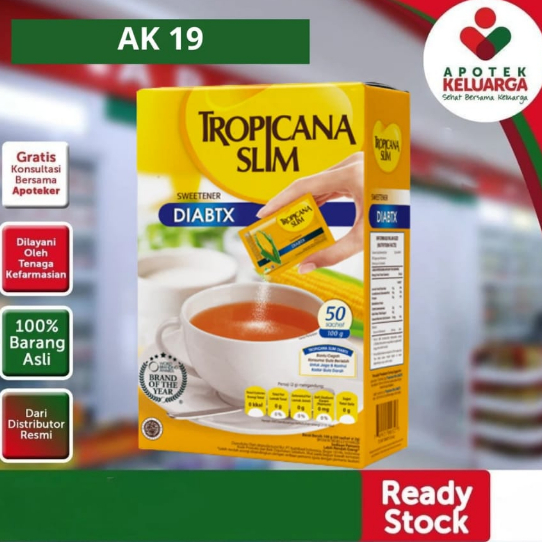 

Tropicana Slim Diabtx 50 g isi 50 Sachet/box #gula untuk penderita diabetes