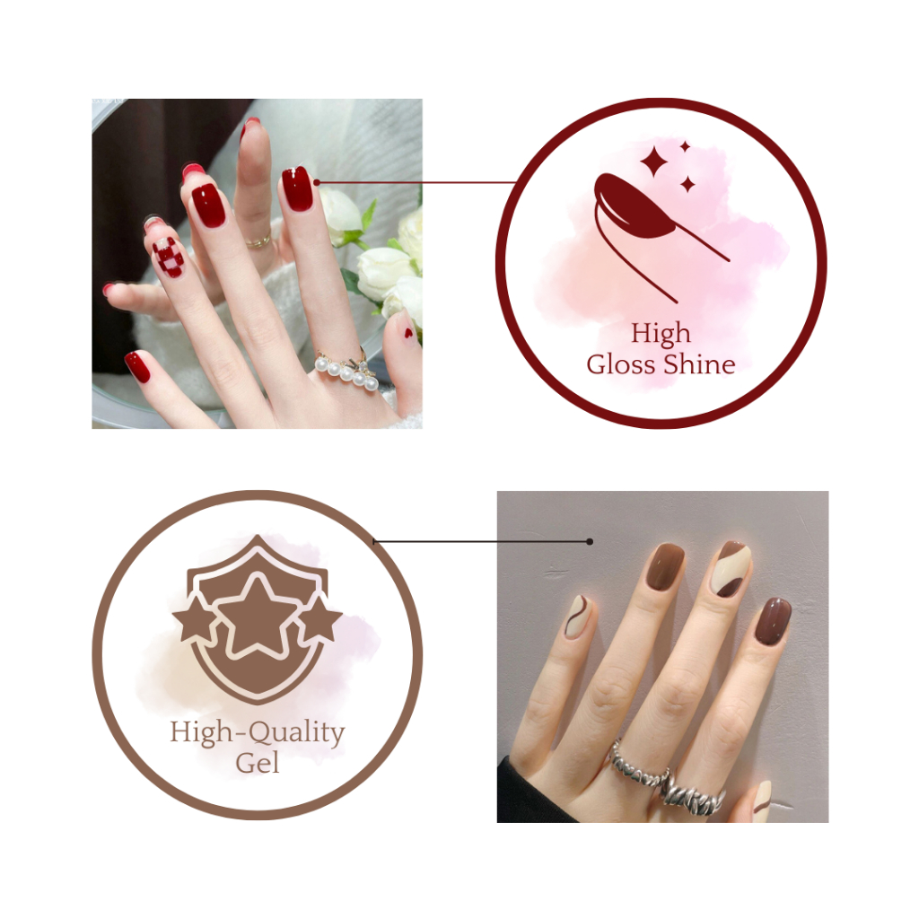 [ COD ] Paket Kutek Gel UV LED 15ml/Nail Gel Set Polish 24 Warna Free 3pcs FungsiCoat/Multiwarna Soft Colour Gel Polish