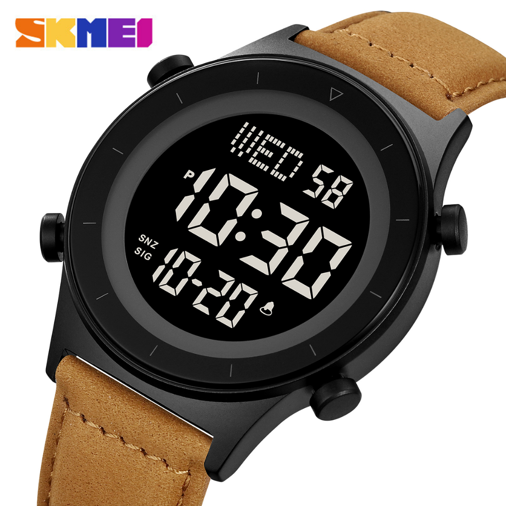 SKMEI 2079 Jam Tangan Pria Digital Chronograph Tali PU Leather WATCHKITE WKOS