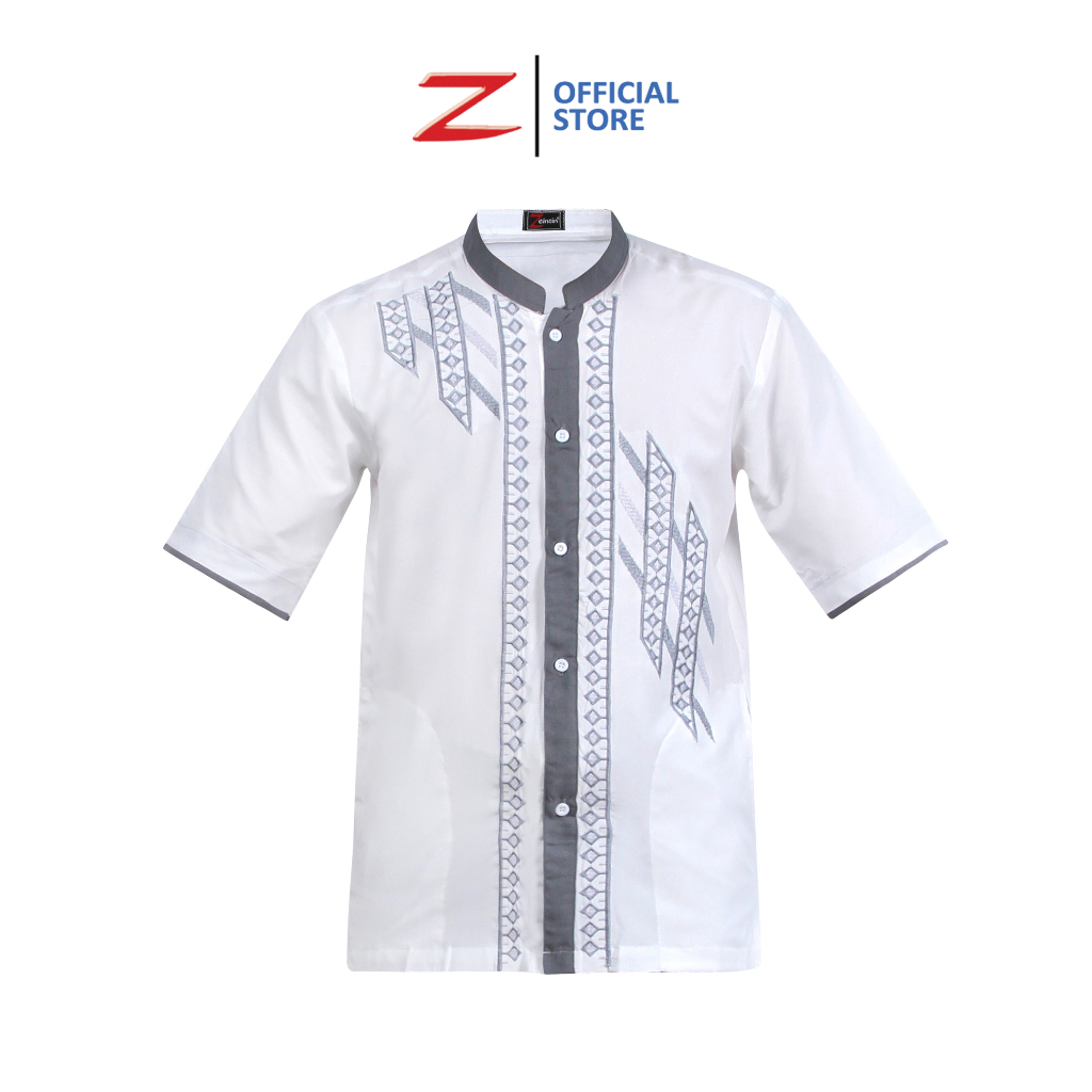 Zeintin - Baju Koko Kurta Dewasa Lengan Pendek  Baju Muslim Baju Koko Terbaru Pria Bahan Cotton AT