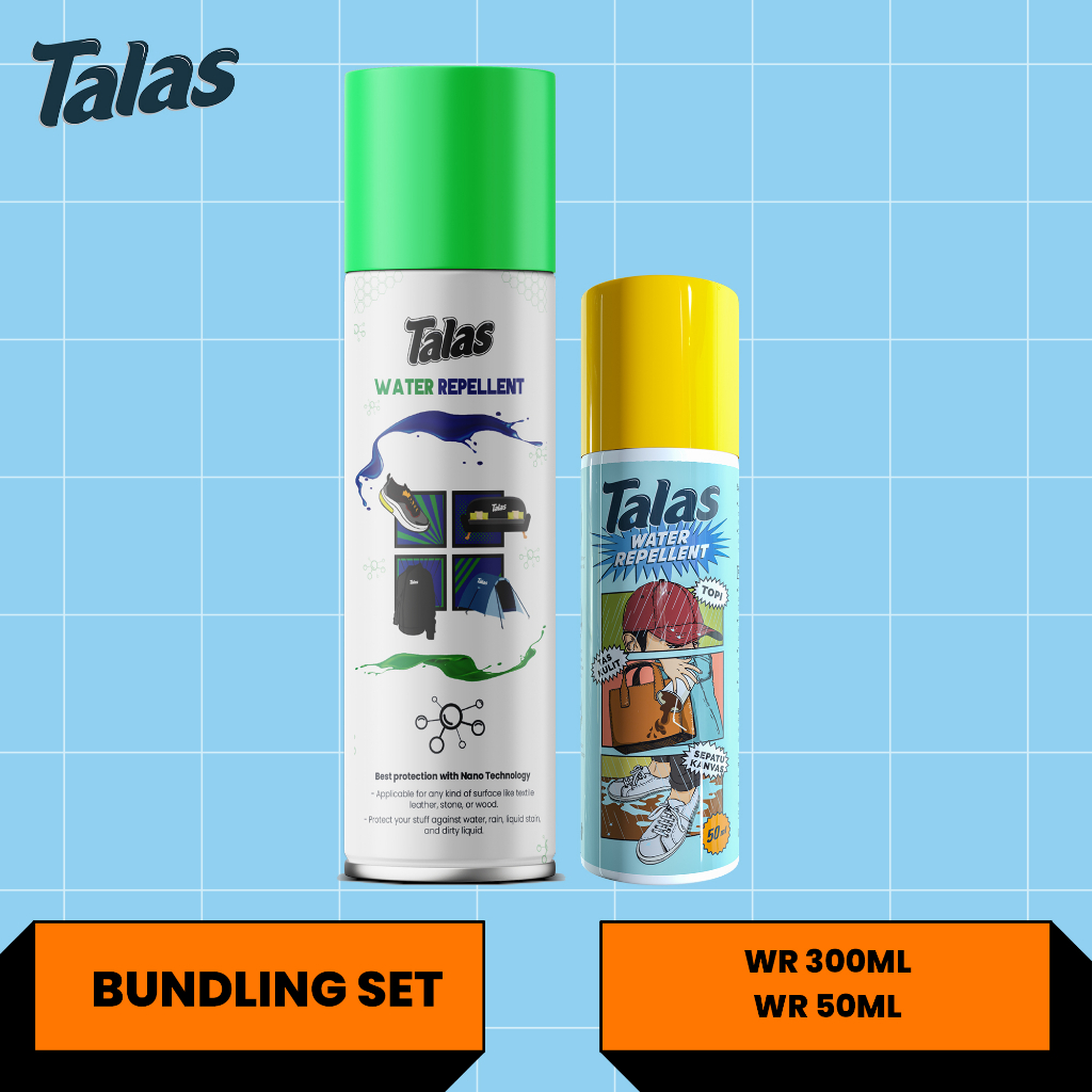 Paket Talas Water Repellent 300ml Universal + Water Repellent Anti Air Sepatu 50ml