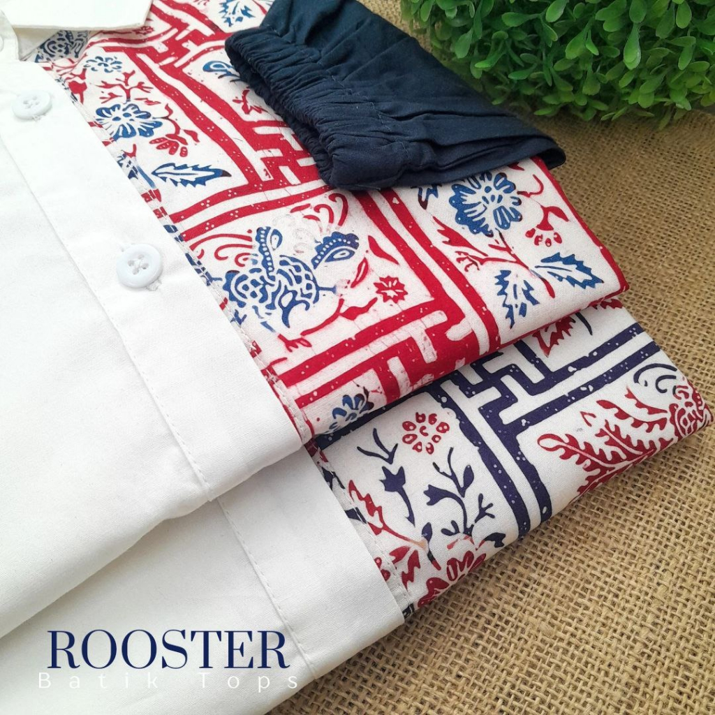 CallieTamami - A 6511 Rooster Batik Tops