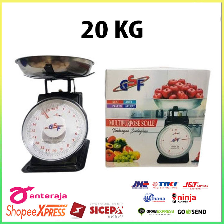 GSF timbangan analog 10kg/15kg/20kg/timbangan buah/timbangan barang