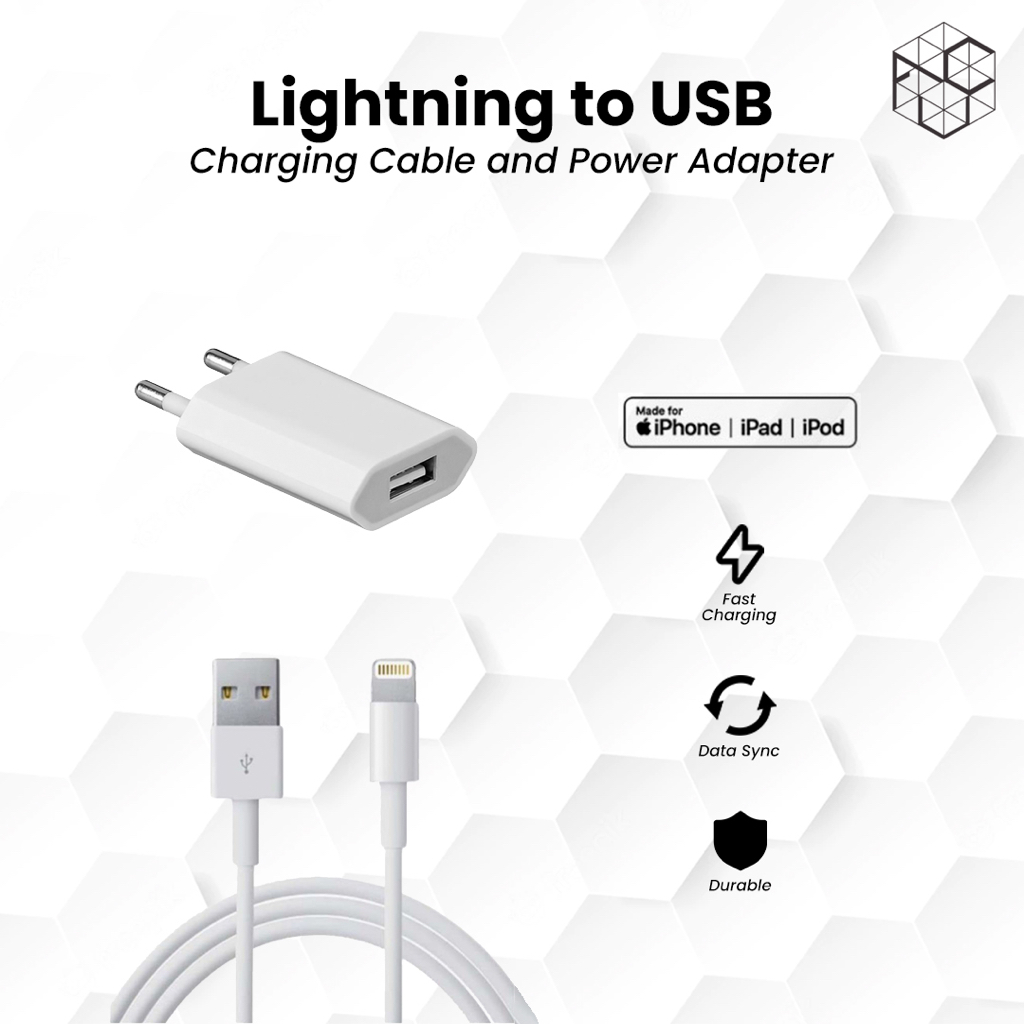 Cable Charger Fast Charging ( Lighting to USB )