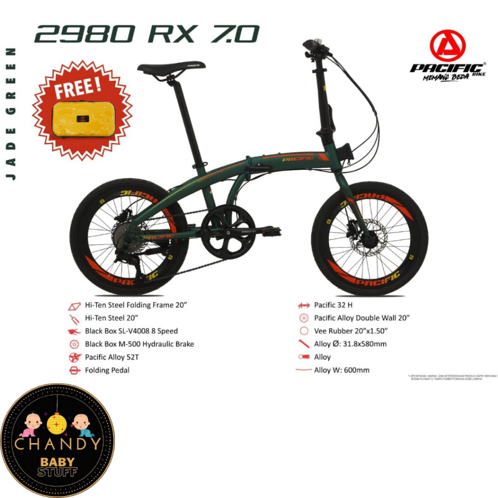 SEPEDA LIPAT PACIFIC 2980 RX 7.0 REM HIDROLIK ( REM CAKRAM )
