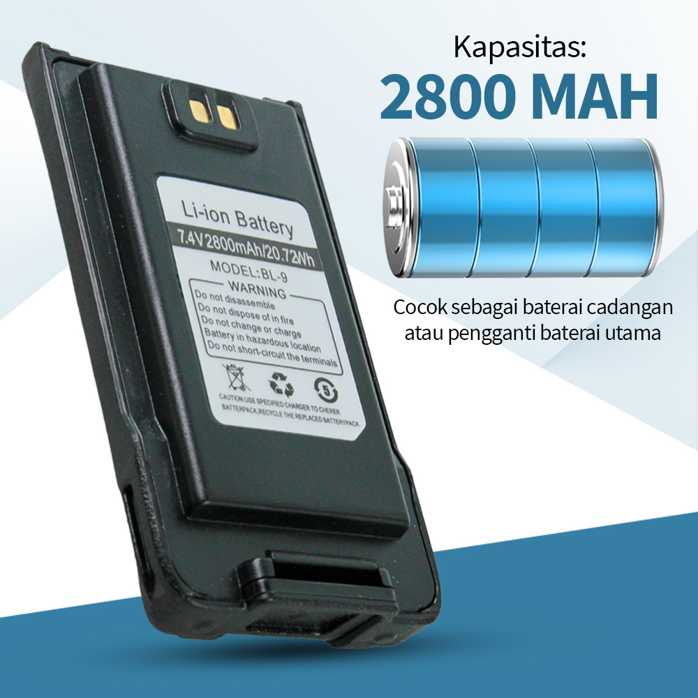 battery Baterai batre HT UV 9R plus 2800 mAh &amp; semua merk