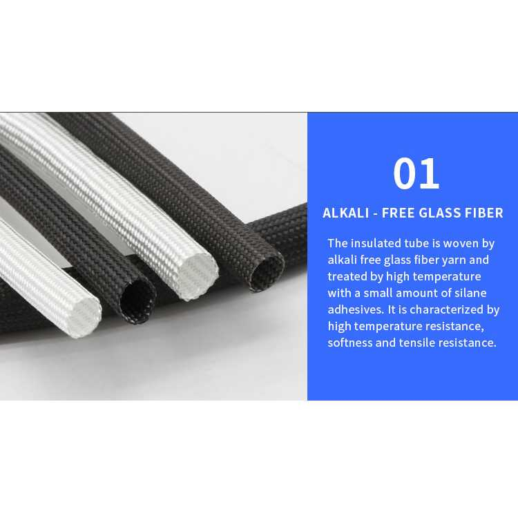 Pembungkus Kabel Listrik Fiberglass Flame Retardant Pelindung Kabel Resistensi Suhu Tinggi Material Berkualitas