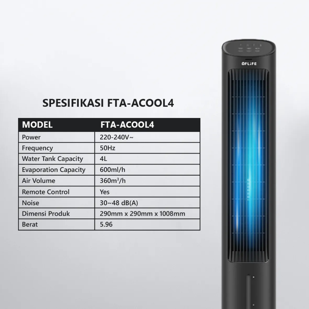 GREE Smart Tower Fan Air Cooler / Penyejuk Udara Portable - GTA-ACOOL4