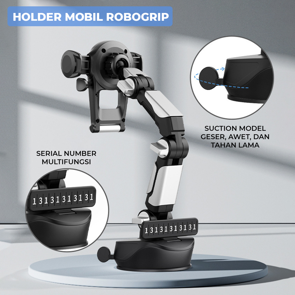 Phone Holder Big Truck Multifungsi Holder Mobil 4IN1 Putar 360 Derajat Phone Stand Penyangga Handphone Dashboard Dan Kaca Mobil