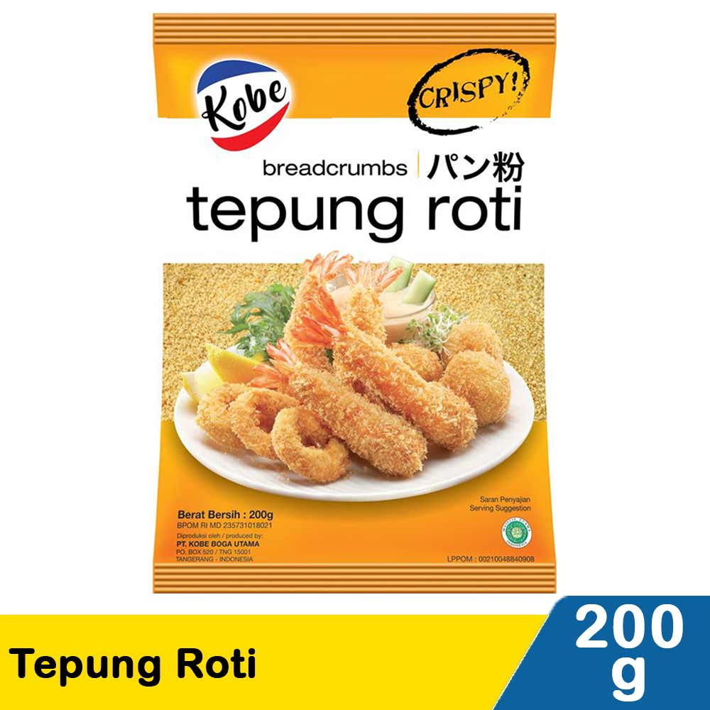 KOBE TEPUNG ROTI  BREADCRUMBS  CRISPY  200gr  BUMBU MASAK INSTAN