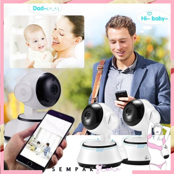 SS IP Camera WIFI CCTV V380Pro Smart Wifi Kamera CCTV HD1080P Q6 Wireless IP Kamera APP Remote Monitoring Control Jarak Jauh