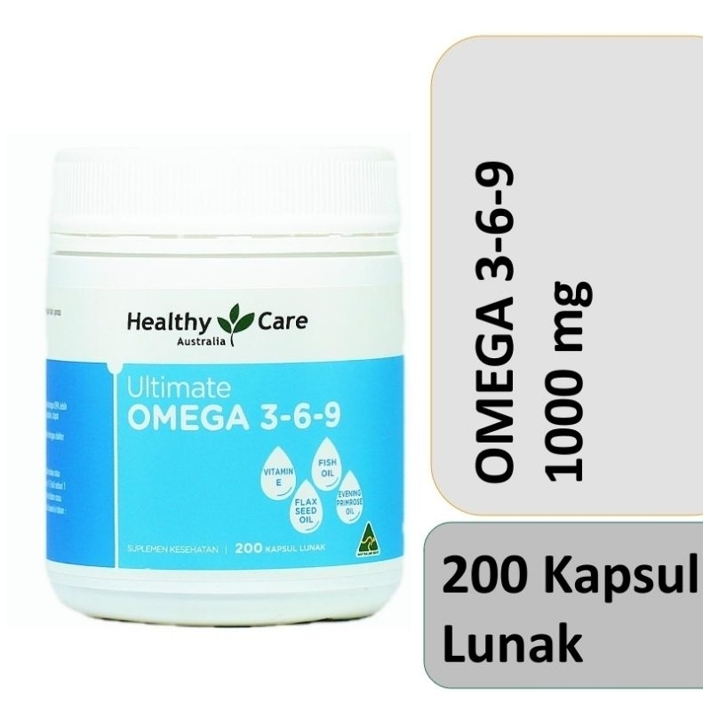 Healthy care Omega 3-6-9 369 3 6 9 1000mg 1000 mg vegan vegetarian flax Flaxseed oil 200 softgels Om