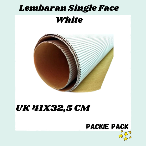 

Single Face Lembaran Dus Putih/Karton Polos 41x32,5cm (Pembelian min 15pcs)