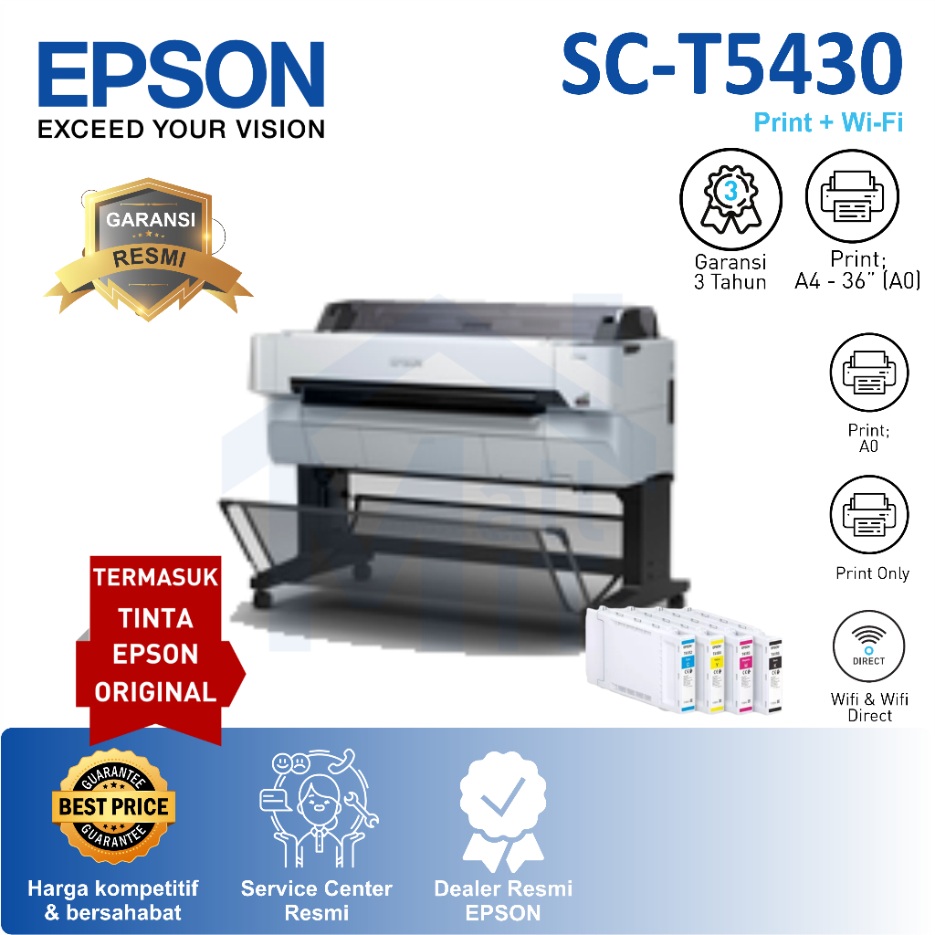 PRINTER EPSON SURECOLOR SC-T5430 SC T5430 STAND PLOTTER A0 36 INCI 36&quot;