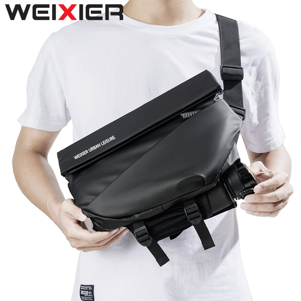 WEIXIER D233 Tas Selempang Pria Buckle Magnetic Waist Bag Premium Anti Air WK-SBY