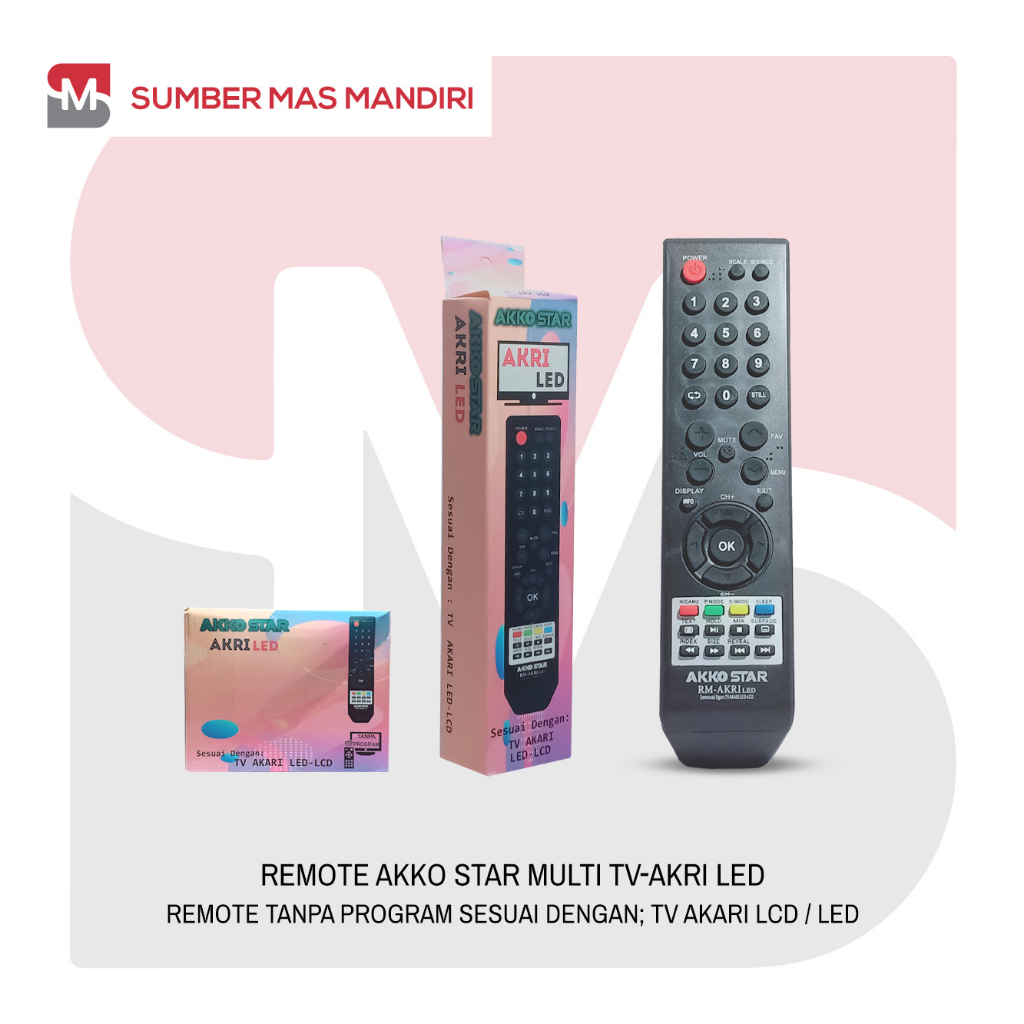 REMOTE TV AKKO STAR AKARI / REMOT TV LCD LED AKARI MERK AKKO STAR