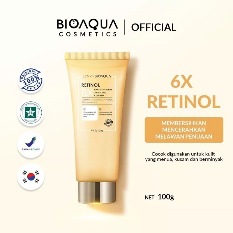 BIOAQUA Cleanser 6X Retinol Gentle - A Retinal Anti Aging Cleanser